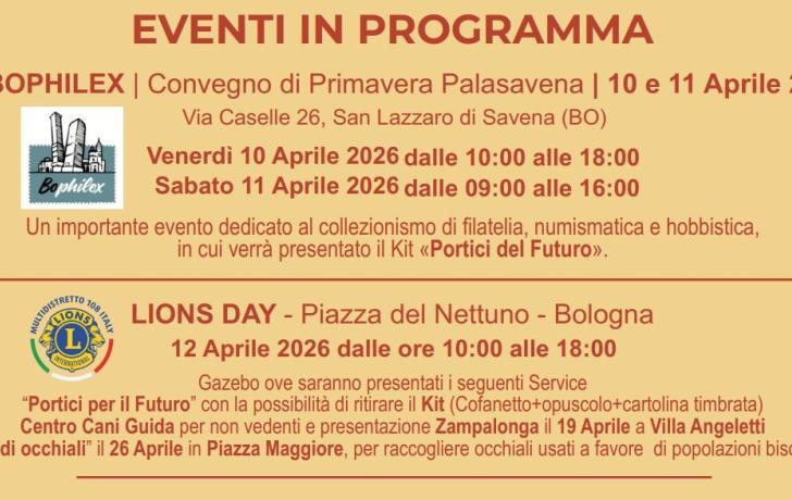 EVENTI MESE DI APRILE